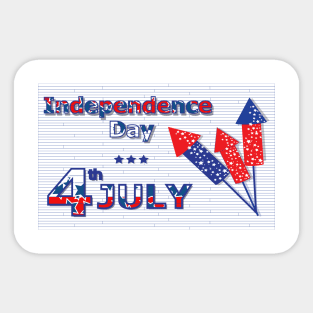 4th July Sticker